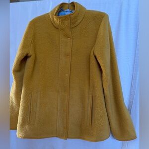 Size S gold fleece Teddy  jacket T by Talbots